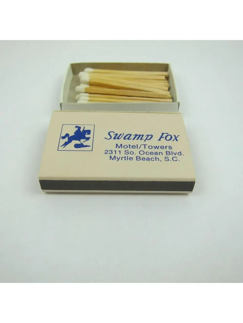 3 Vintage Matchbooks Swamp Fox, Goody's, Lands Inn Myrtle Beach South Carolina